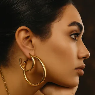 گوشواره حلقه ای طلایی