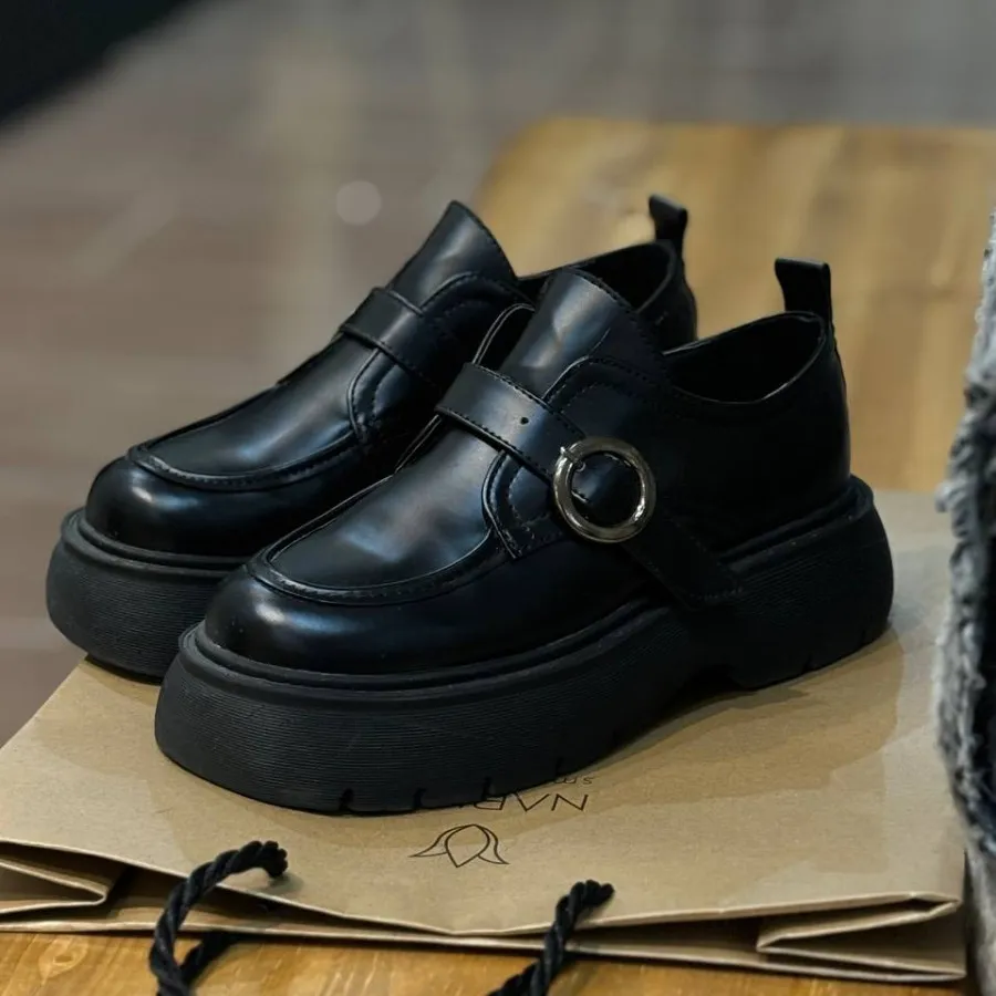 کفش لوفر مشکی لژ 5 سانت