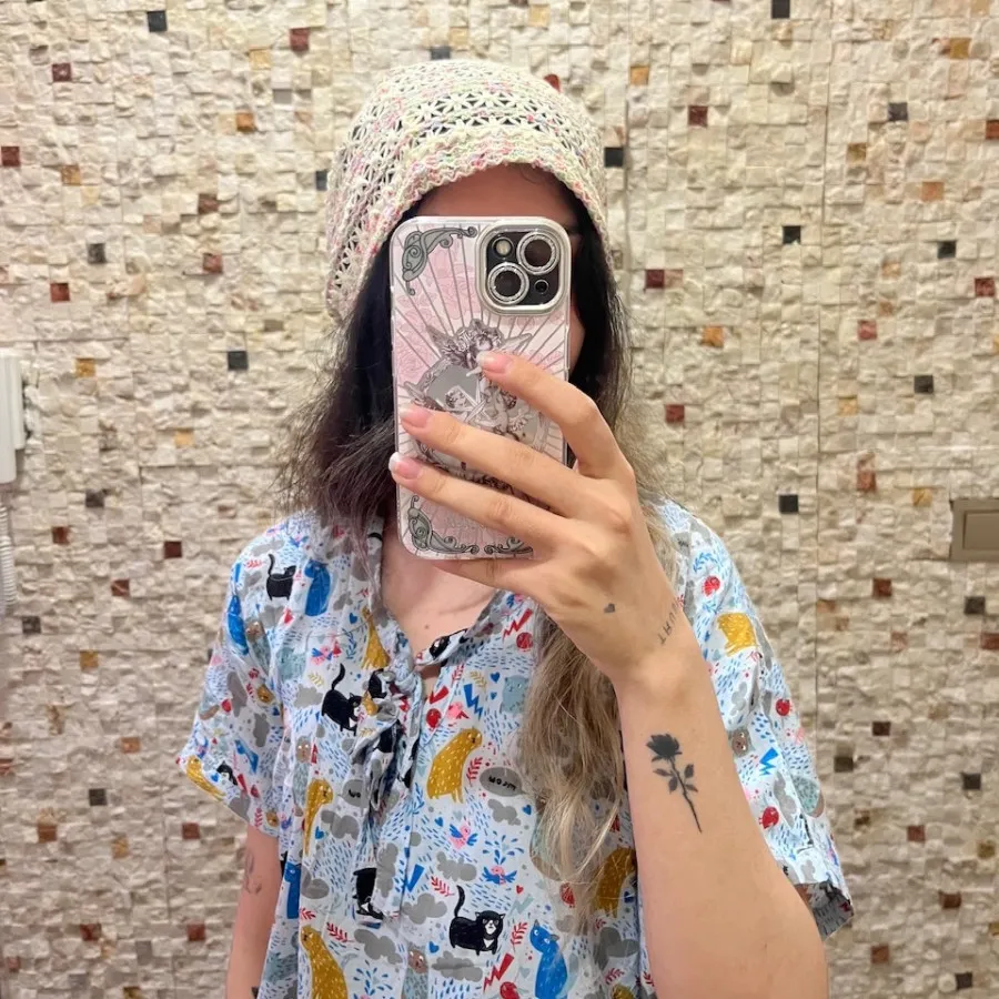 کلاه توری نخی شین