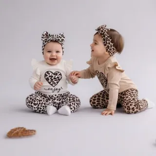 شلوار و هدبند پلنگی قلب
.