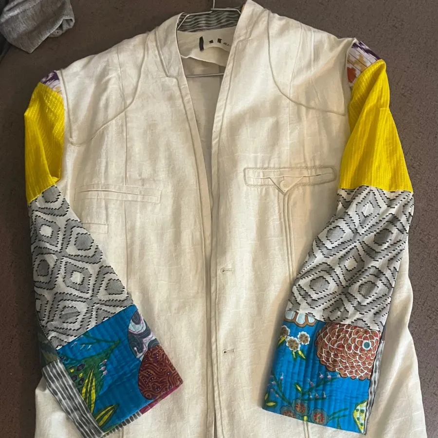 کت لینن تکه دوزی