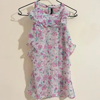 تاپ حریر گلدار خارجی