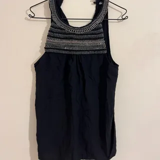 تاپ نخی مشکی منجوقی