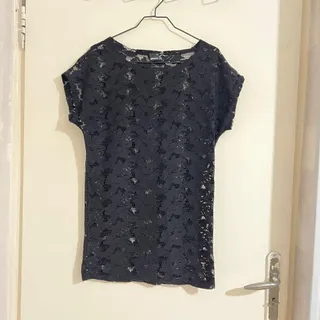 تاپ طرح گیپور مشکی