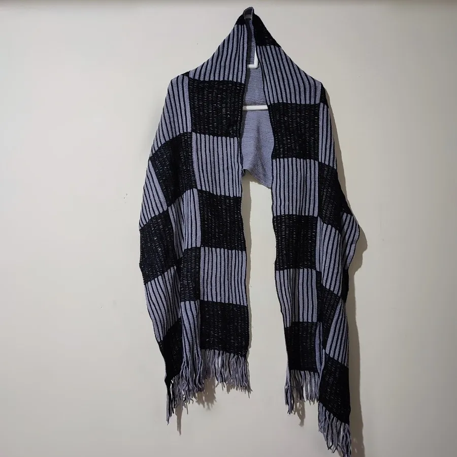 شال بافت دو رنگ