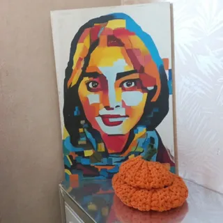 تابلو چهره رنگ روغنی