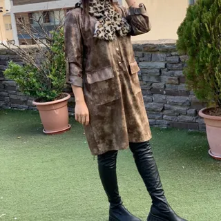 بارونی پیراهنی چرم زنانه