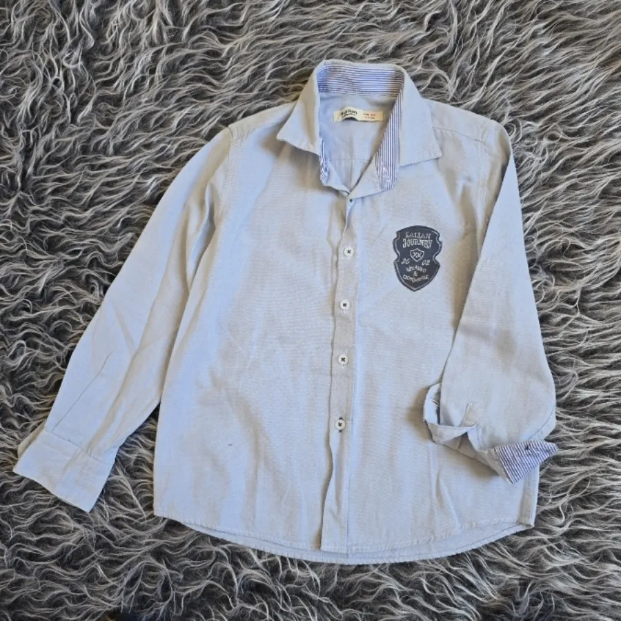 پیراهن پسرانه نخی آبی