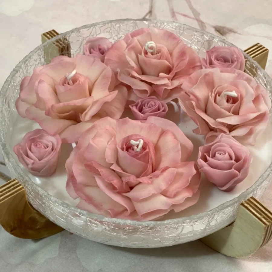 شمع های گل دست‌ساز آرینا