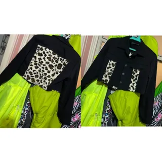 کت کتان زنانه  تدی پلنگی