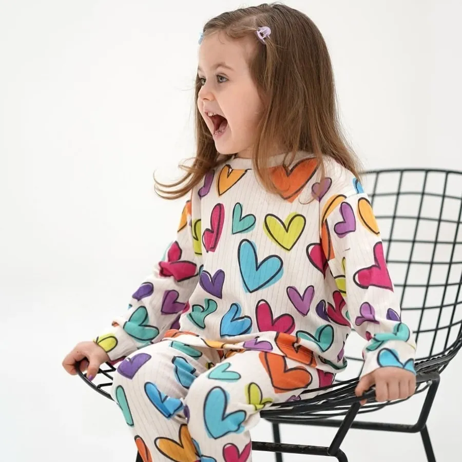 ست راحتی نخ پنبه قلبی