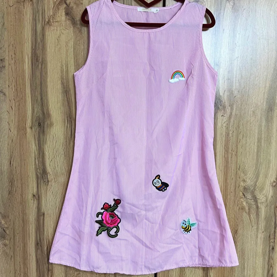 سارافون ناز راه راه صورتی