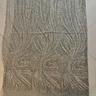 پارچه کریستال و پولک دوزی