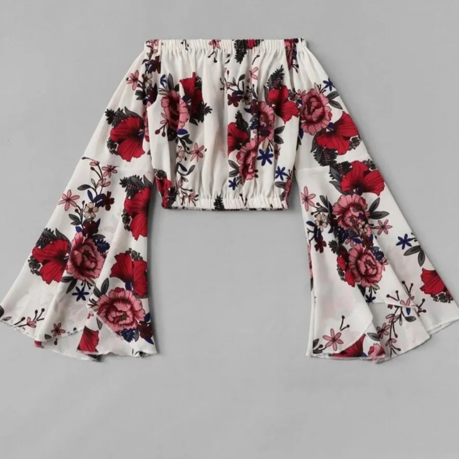 کراپ آستین کلوش