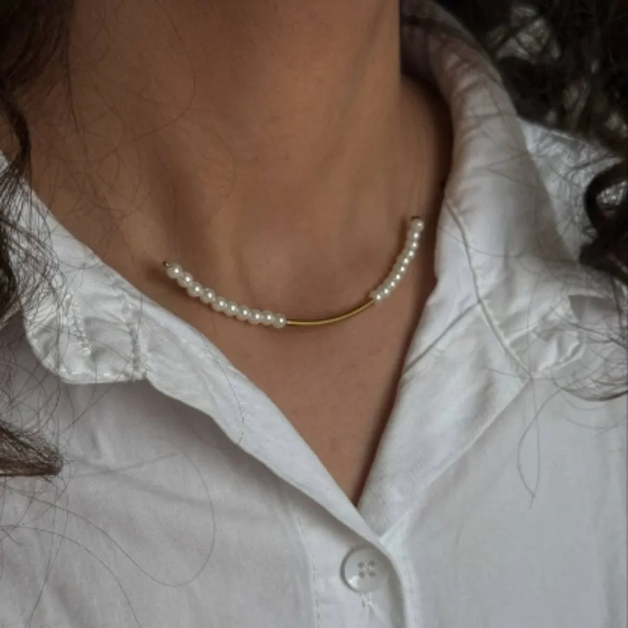 گردنبند نامریی مرواریدی ش