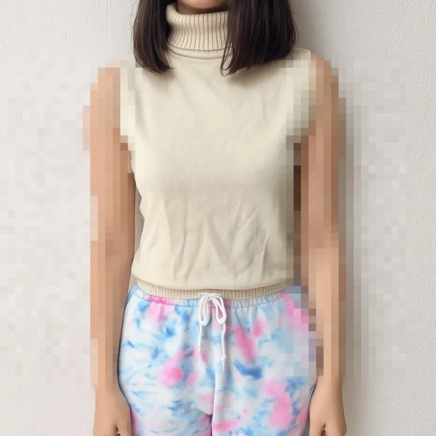 بافت یقه اسکی استین حلقه