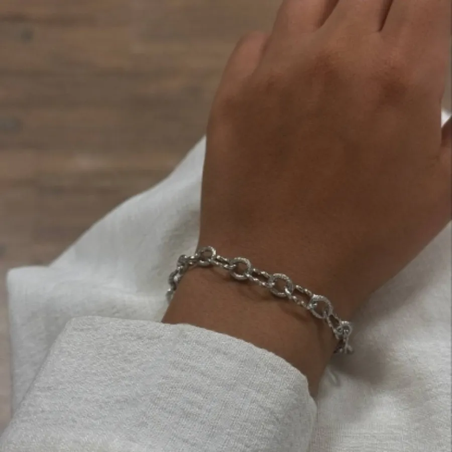 دستبند زنجیر تیفانی سیلور