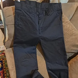 شلوار کتان سورمه ای نوجوا