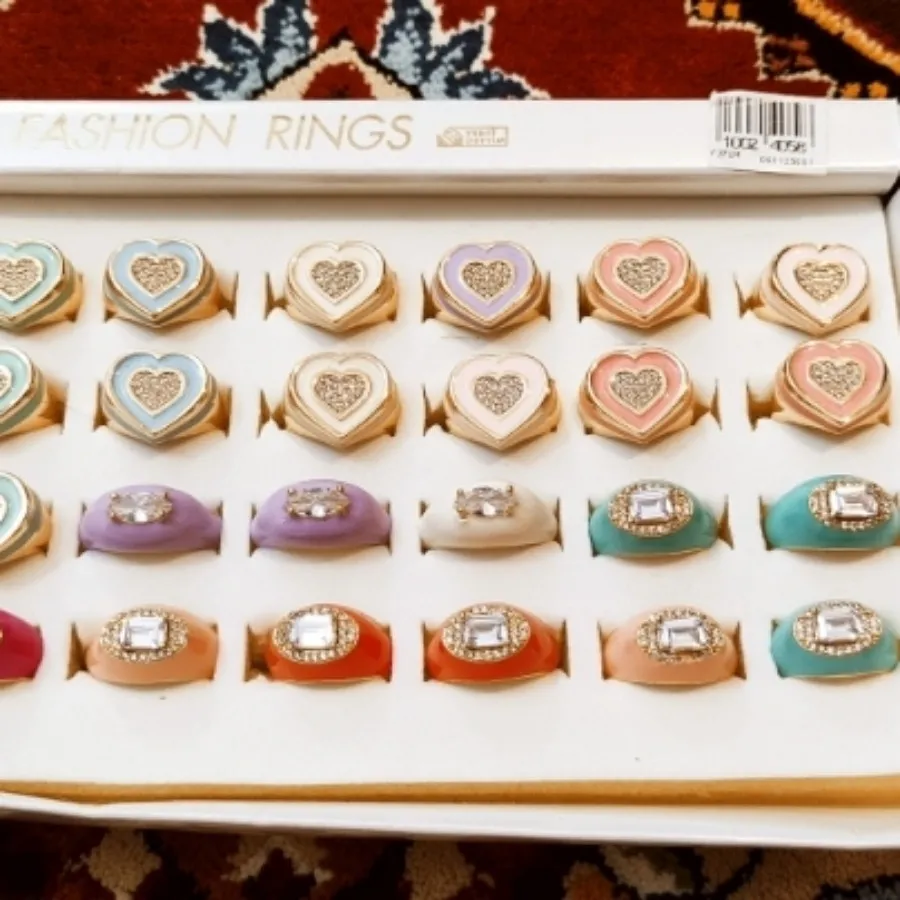 4 انگشتر پرنگین فری سایز