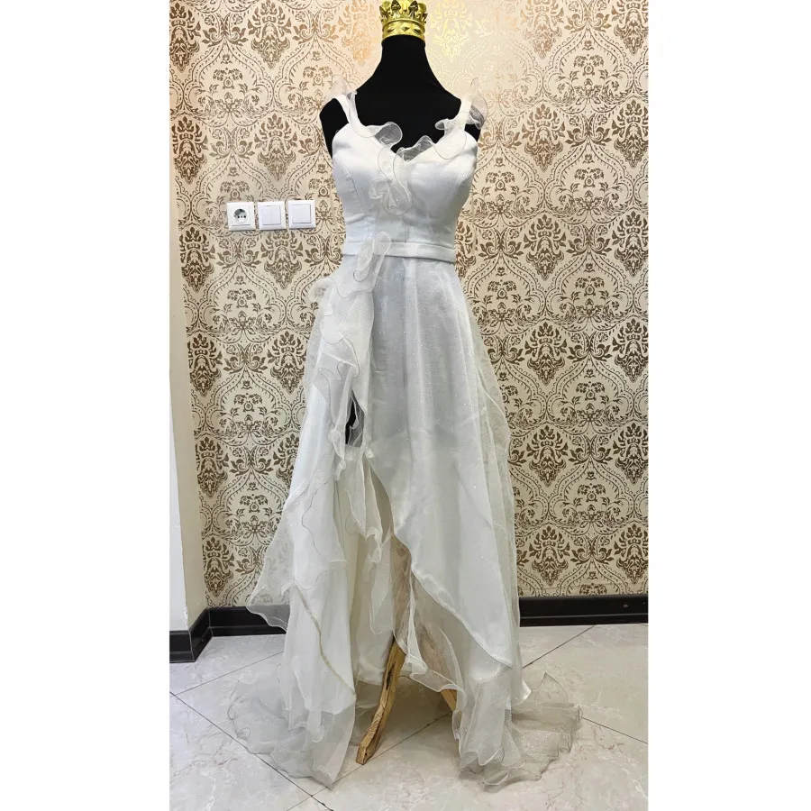 پیراهن سفید مجلسی ترک