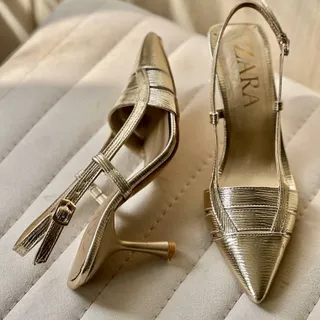 کفش مجلسی طلایی