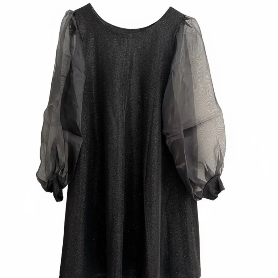 پیراهن مشکی لمه شاین دار