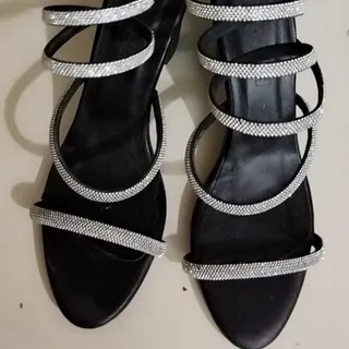 کفش زارا مشکی بند نگینی