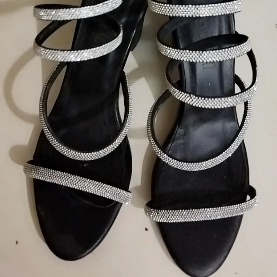 کفش زارا مشکی بند نگینی