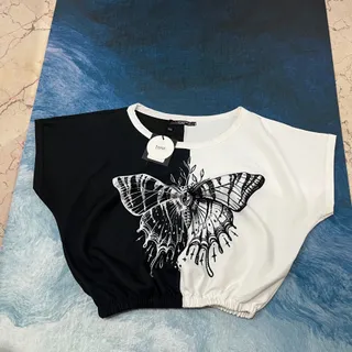 کراپ زنانه پروانه