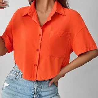 کراپ شومیز لینن