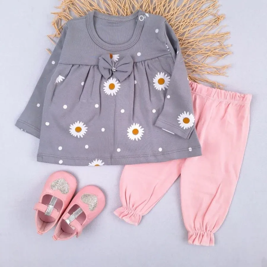 بلوز شلوار گل بابونه پاپی