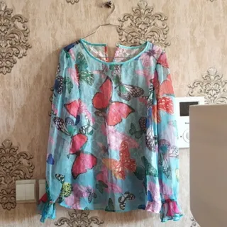 شومیز حریر با آستر گیپور