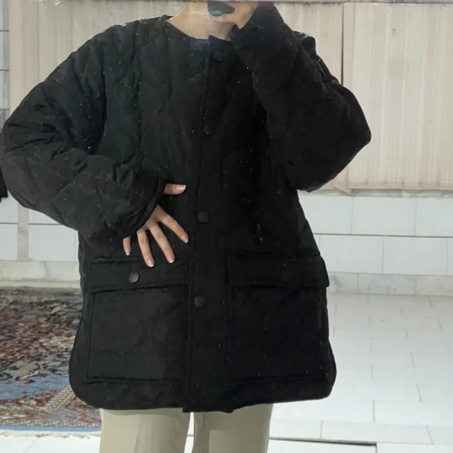 کاپشن مشکی عروسکی گنده