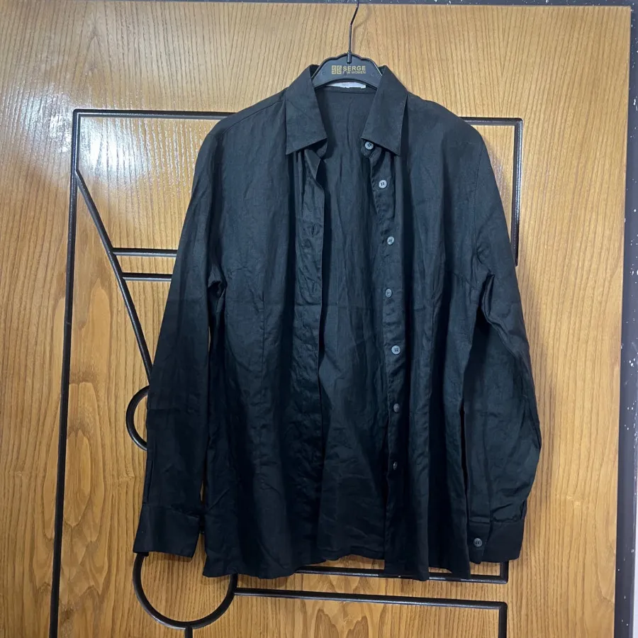 شومیزلینن مشکی فرانسوی