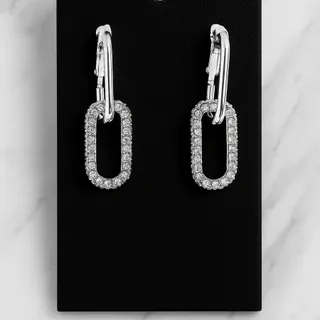 گوشواره زنجیری نگین دار