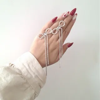 گوشواره پاپیونی نگینی