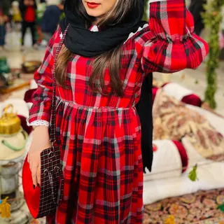 پیرهن پاییزی قرمز چارخونه