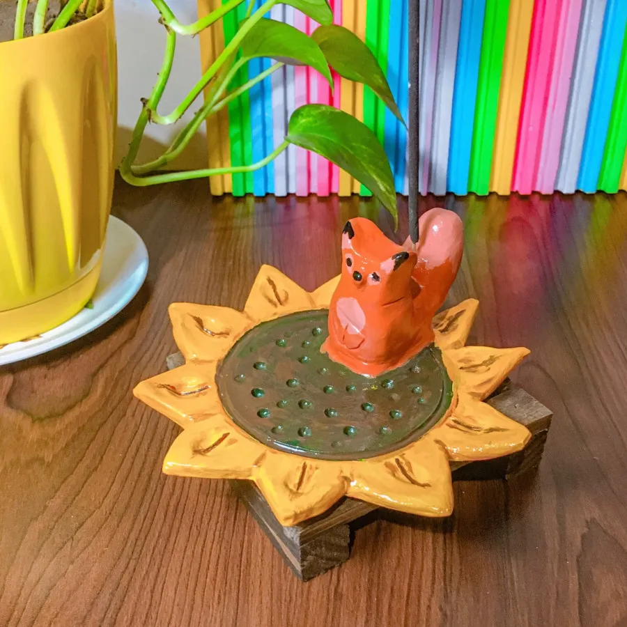 جا عودی سفالی طرح روباه