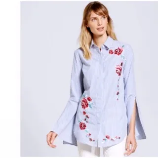 شومیز مانتویی گلدوزی