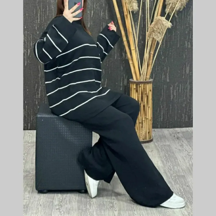 ست بلوز و شلوار بافت