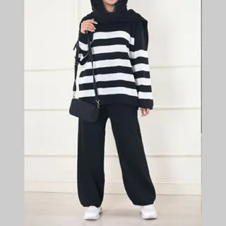 ست بلوز شلوار بافت