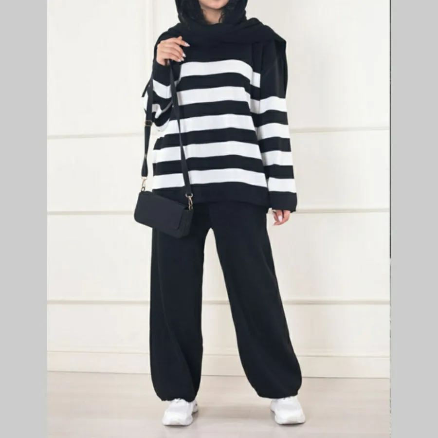 ست بلوز شلوار بافت