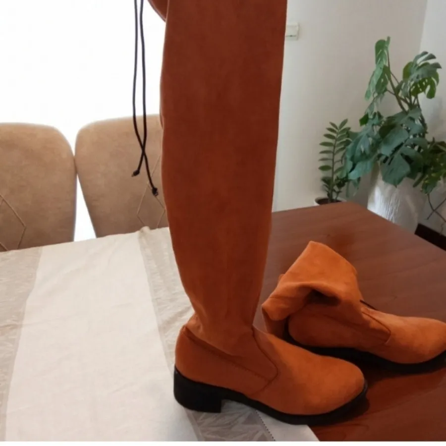 بوت بلند جورابی شتری