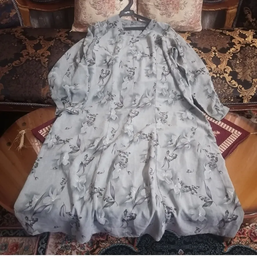 پیراهن کرپ طوسی