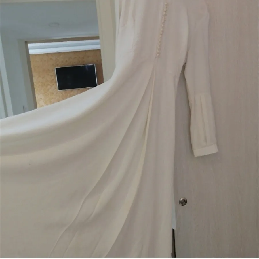 پیراهن بلند حریر سفید