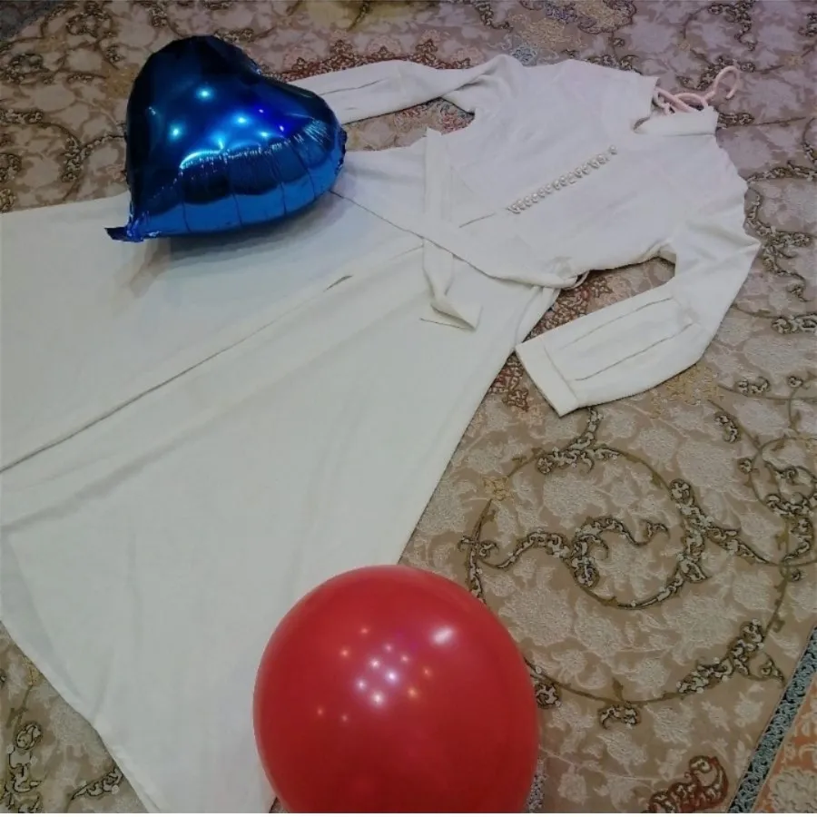 پیراهن بلند حریر سفید