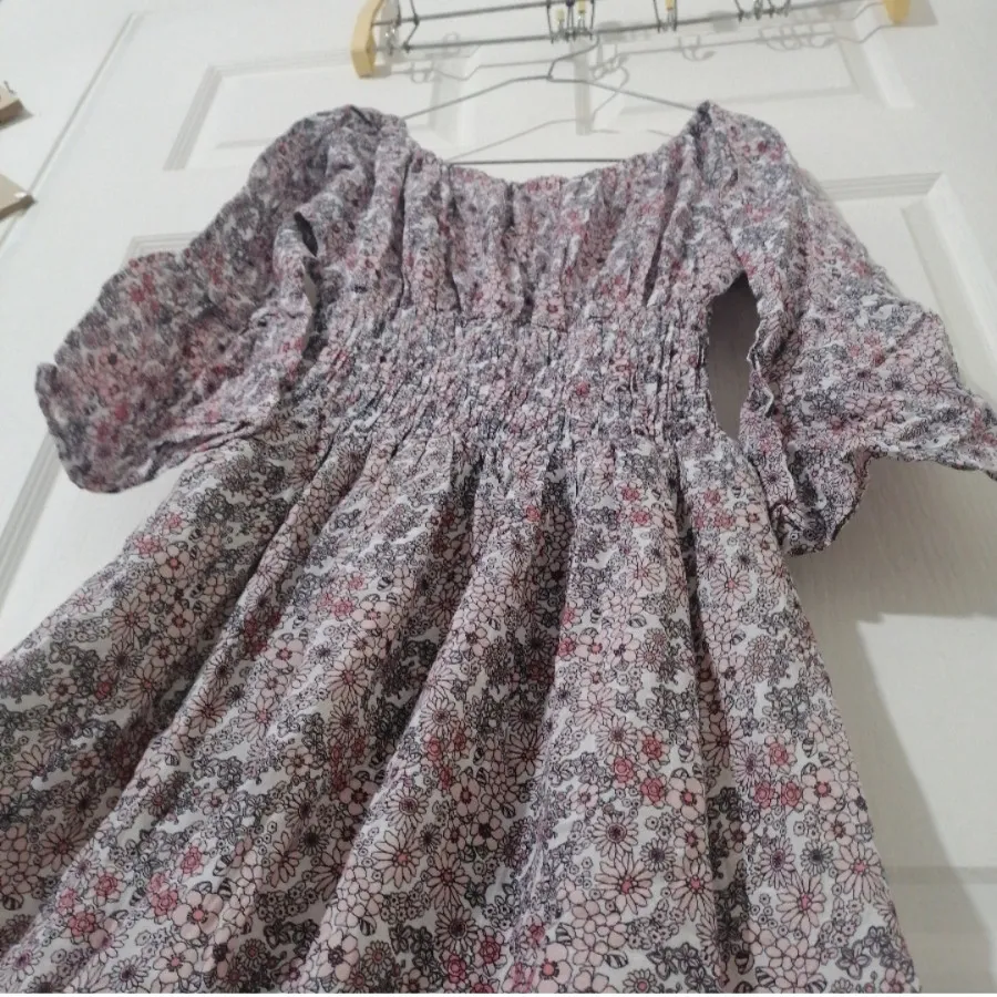 پیراهن نخی عروسکی بلند