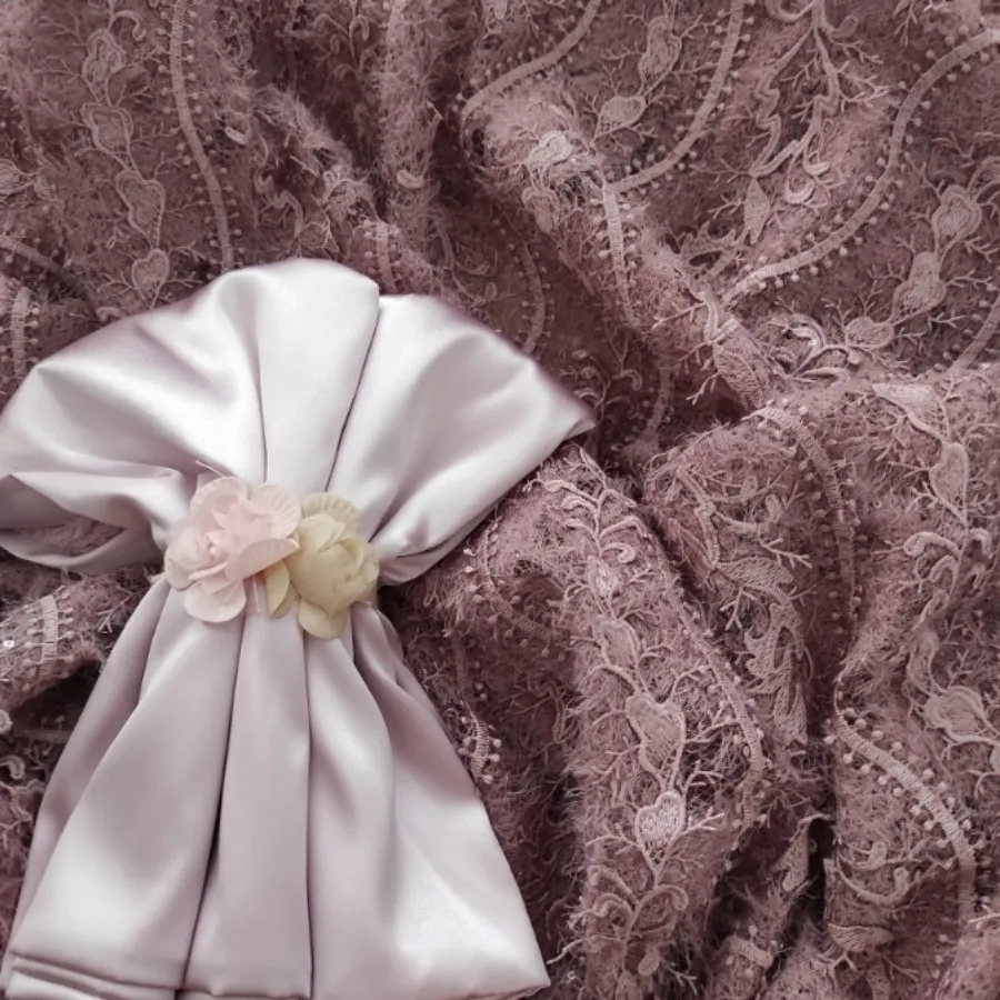 پارچه گیپور با آستری ساتن