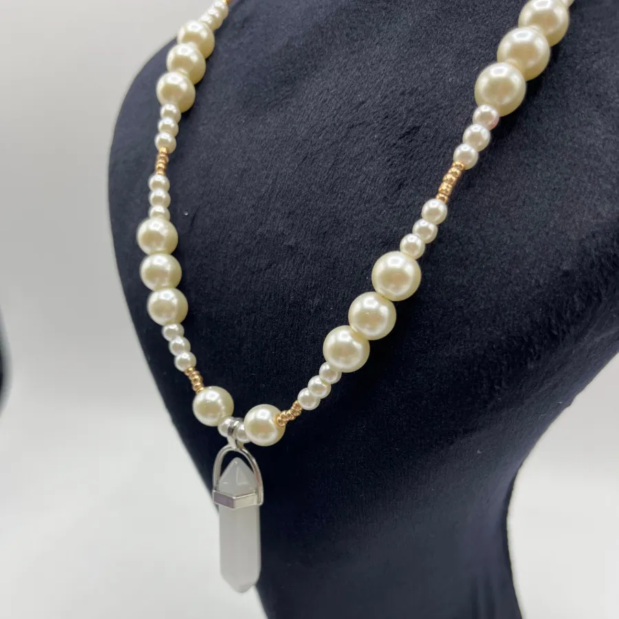 گردنبند با پلاک سنگ