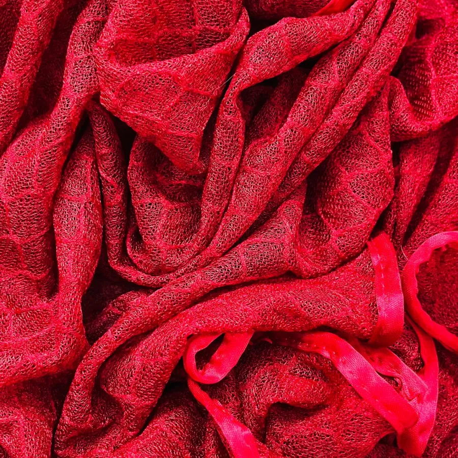 شال توری زرشکی